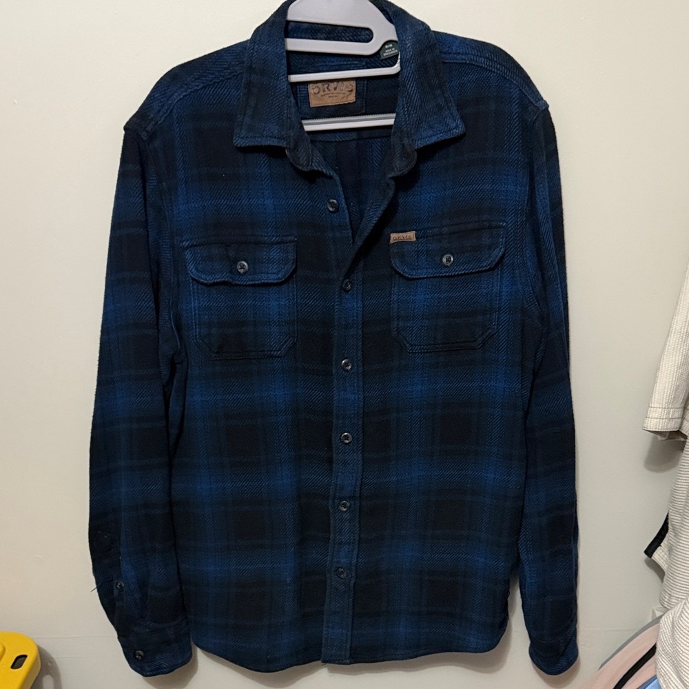 ORVIS Navy and Black Plaid Shirt jack